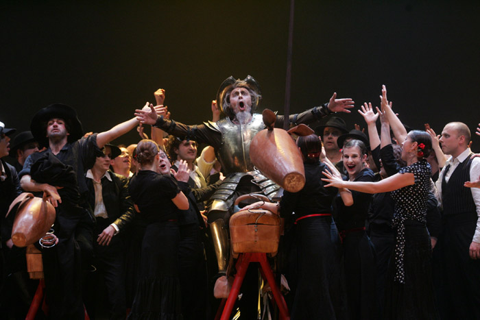 Acte I, Luiz Molz (Sancho Pana), Konstantin Gorny (Don Quichotte), Jules Massenet, "Don Quichotte", Ljubljana 2007