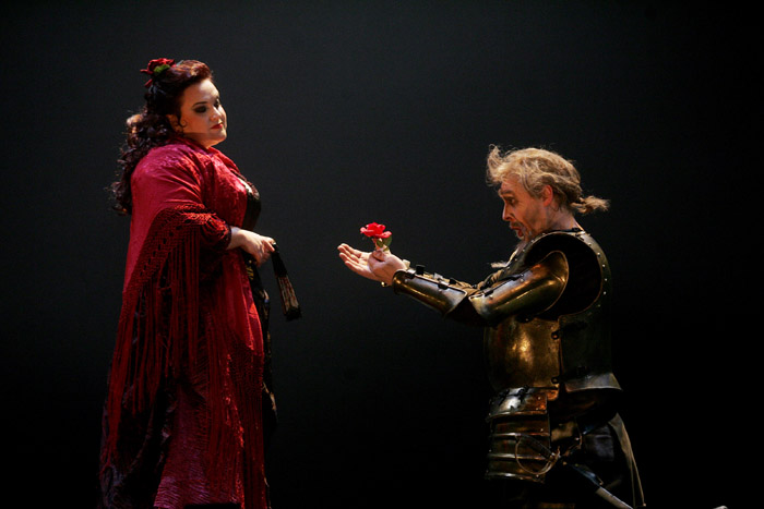Acte I, Mirjam Kalin (Dulcine), Konstantin Gorny (Don Quichotte), Jules Massenet, "Don Quichotte", Ljubljana 2007
